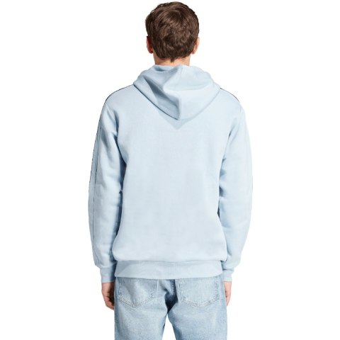 Adidas Bluza męska adidas Essentials Fleece 3-Stripes Hoodie błękitna IS0004 Adidas Bluza męska adidas Essentials Fleece 3-Stripes Hoodie błękitna IS0004