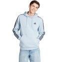 Adidas Bluza męska adidas Essentials Fleece 3-Stripes Hoodie błękitna IS0004