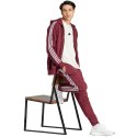 Adidas Bluza męska adidas Essentials French Terry 3-Stripes Full-Zip Hoodie bordowa IS1365