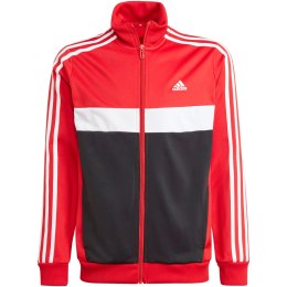 Adidas Dres dla dzieci adidas Essentials 3-Stripes Tiberio Track Suit czerwono-czarny IJ7083