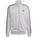 Adidas Dres męski adidas Basic 3-Stripes Fleece szaro-czarny IA3073