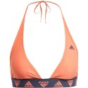 Adidas Kostium kąpielowy damski adidas Neckholder pomarańczowo-szary HR4397