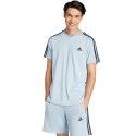 Adidas Koszulka męska adidas Essentials Single Jersey 3-Stripes Tee błękitna IS1332