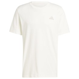 Adidas Koszulka męska adidas Essentials Single Jersey Embroidered Small Logo Tee biała IS1318