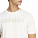 Adidas Koszulka męska adidas Essentials Single Jersey Linear Embroidered Logo Tee kremowa IS1345