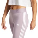 Adidas Legginsy damskie adidas Loungewear Essentials 3-Stripes różowe IR5347