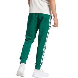 Adidas Spodnie męskie adidas Essentials French Terry Tapered Cuff 3-Stripes zielone IS1392