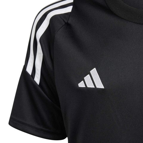 Adidas teamwear Koszulka dla dzieci adidas Tiro 24 Jersey czarna IJ7674 Adidas teamwear Koszulka dla dzieci adidas Tiro 24 Jersey czarna IJ7674
