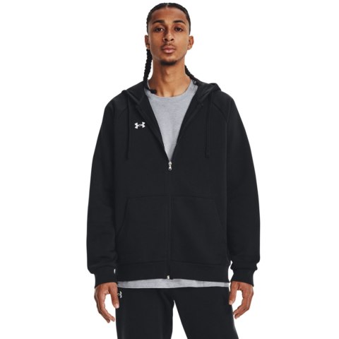 Under Armour Bluza męska Under Armour Rival Fleece FZ Hoodie czarna 1379767 001 Under Armour Bluza męska Under Armour Rival Fleece FZ Hoodie czarna 1379767 001