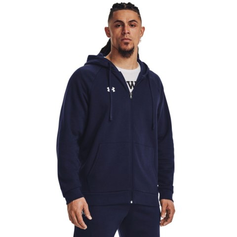 Under Armour Bluza męska Under Armour Rival Fleece FZ Hoodie granatowa 1379767 410 Under Armour Bluza męska Under Armour Rival Fleece FZ Hoodie granatowa 1379767 410