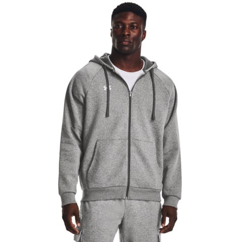 Under Armour Bluza męska Under Armour Rival Fleece FZ Hoodie szara 1379767 025 Under Armour Bluza męska Under Armour Rival Fleece FZ Hoodie szara 1379767 025