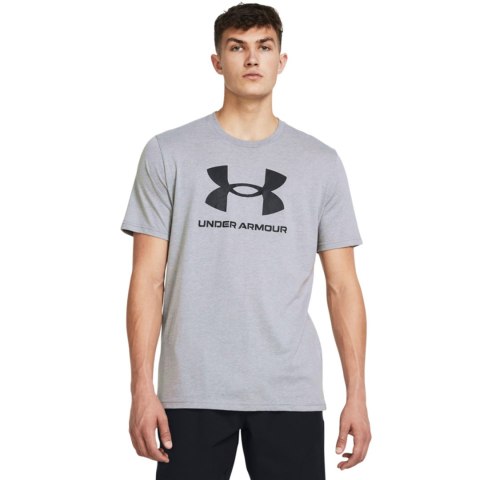 Under Armour Koszulka męska Under Armour Sportstyle Logo szara 1382911 035 Under Armour Koszulka męska Under Armour Sportstyle Logo szara 1382911 035