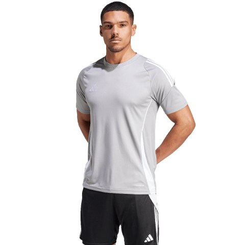Adidas teamwear Koszulka męska adidas Tiro 24 Jersey szara IS1012 Adidas teamwear Koszulka męska adidas Tiro 24 Jersey szara IS1012