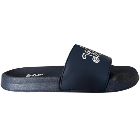 Lee Cooper Klapki damskie Lee Cooper granatowo-białe LCW-24-42-2480LA Lee Cooper Klapki damskie Lee Cooper granatowo-białe LCW-24-42-2480LA
