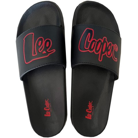 Lee Cooper Klapki męskie Lee Cooper czarno-czerwone LCW-24-42-2484MC Lee Cooper Klapki męskie Lee Cooper czarno-czerwone LCW-24-42-2484MC