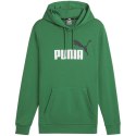 Puma Bluza męska Puma ESS+ 2 Col Big Logo Hoodie TR zielona 586765 86