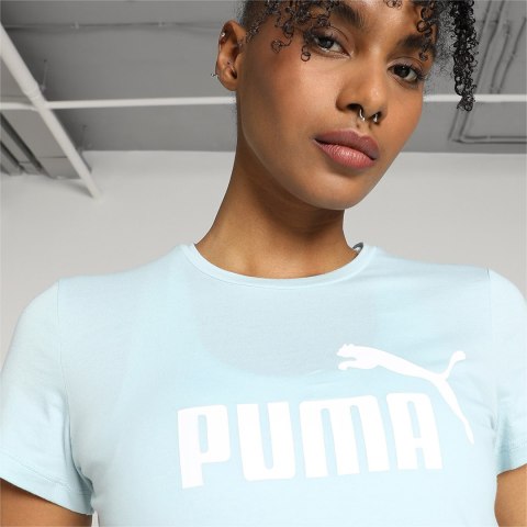 Puma Koszulka damska Puma ESS Logo Tee błękitna 586775 25 Puma Koszulka damska Puma ESS Logo Tee błękitna 586775 25