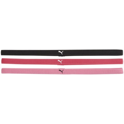 Puma Opaski na włosy AT Sportbands Womens Pack 3p różowa, fuksja, czarna 53491 23