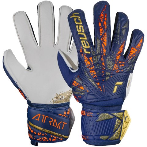 Reusch Rękawice bramkarskie Reusch Attrakt Grip Junior granatowe 5472815 4410