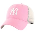 47 Brand Czapka z daszkiem dla dzieci '47 New York Yankees Branson różowo-biała B-BRANS17CTP-RSA_KIDS