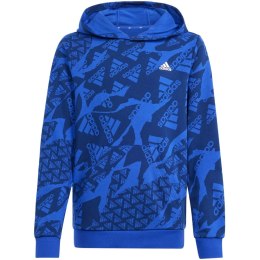 Adidas Bluza dla dzieci adidas Essentials Allover Print HD niebieska IS2555