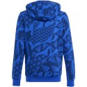 Adidas Bluza dla dzieci adidas Essentials Allover Print HD niebieska IS2555