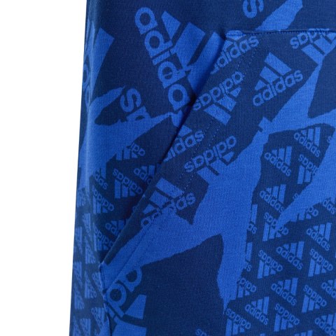Adidas Bluza dla dzieci adidas Essentials Allover Print HD niebieska IS2555 Adidas Bluza dla dzieci adidas Essentials Allover Print HD niebieska IS2555