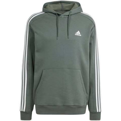 Adidas Bluza męska adidas Essentials Fleece 3-Stripes Hoodie zielona IX2366