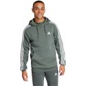 Adidas Bluza męska adidas Essentials Fleece 3-Stripes Hoodie zielona IX2366