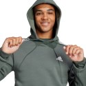 Adidas Bluza męska adidas Essentials Fleece 3-Stripes Hoodie zielona IX2366