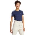 Adidas Koszulka damska adidas Essentials Slim 3-Stripes Tee granatowa IM2791