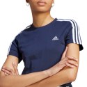 Adidas Koszulka damska adidas Essentials Slim 3-Stripes Tee granatowa IM2791