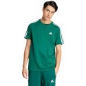 Adidas Koszulka męska adidas Essentials Single Jersey 3-Stripes zielona IS1333