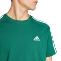 Adidas Koszulka męska adidas Essentials Single Jersey 3-Stripes zielona IS1333