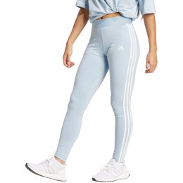 Adidas Legginsy damskie adidas Loungewear Essentials 3-Stripes błękitne IR5348