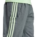 Adidas Spodnie męskie adidas Essentials Single Jersey Tapered Open Hem 3-Stripes ciemnoszare IS1367