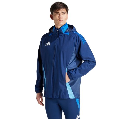 Adidas teamwear Kurtka męska adidas Tiro 24 Competition All-Weather niebieska IR9520 Adidas teamwear Kurtka męska adidas Tiro 24 Competition All-Weather niebieska IR9520