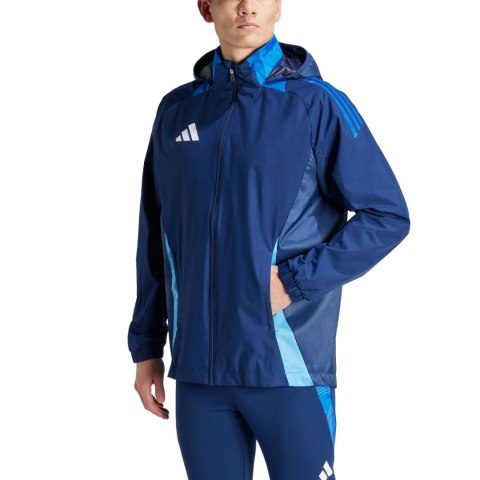 Adidas teamwear Kurtka męska adidas Tiro 24 Competition All-Weather niebieska IR9520 Adidas teamwear Kurtka męska adidas Tiro 24 Competition All-Weather niebieska IR9520