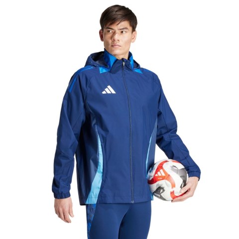 Adidas teamwear Kurtka męska adidas Tiro 24 Competition All-Weather niebieska IR9520 Adidas teamwear Kurtka męska adidas Tiro 24 Competition All-Weather niebieska IR9520