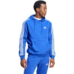 Adidas Bluza męska adidas Essentials Fleece 3-Stripes Hoodie niebieska IJ8934