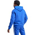 Adidas Bluza męska adidas Essentials Fleece 3-Stripes Hoodie niebieska IJ8934