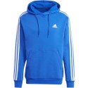 Adidas Bluza męska adidas Essentials Fleece 3-Stripes Hoodie niebieska IJ8934