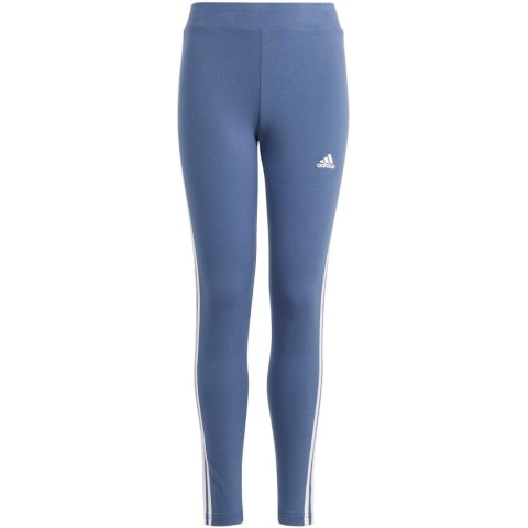 Adidas Legginsy dla dzieci adidas Essentials 3-Stripes Cotton Tights niebieskie IS2633