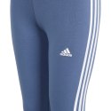 Adidas Legginsy dla dzieci adidas Essentials 3-Stripes Cotton Tights niebieskie IS2633