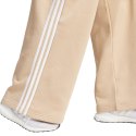 Adidas Spodnie damskie adidas Essentials 3-Stripes Fleece Wide beżowe IR5385