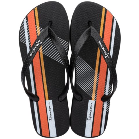 Ipanema Klapki męskie Ipanema Graphics czarno-pomarańczowe 83532-AP255 Ipanema Klapki męskie Ipanema Graphics czarno-pomarańczowe 83532-AP255