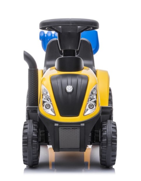 Jeździk pchacz chodzik traktor z przyczepą New Holland żółty Jeździk pchacz chodzik traktor z przyczepą New Holland żółty