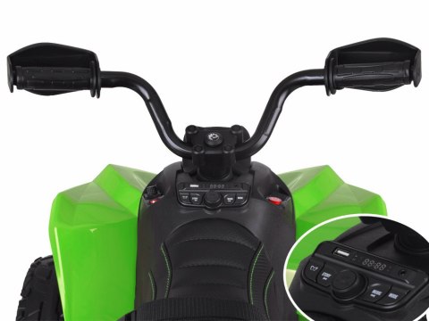 QUAD na akumulator dla dziecka EVA światła PA0284 zielony QUAD na akumulator dla dziecka EVA światła PA0284 zielony