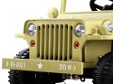 Wojskowe Auto na akumulator Willys + pilot PA0263 zielony