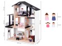 Nowoczesny Drewniany Domek dla Lalek w Stylu LOFT + lalki meble ZA5073